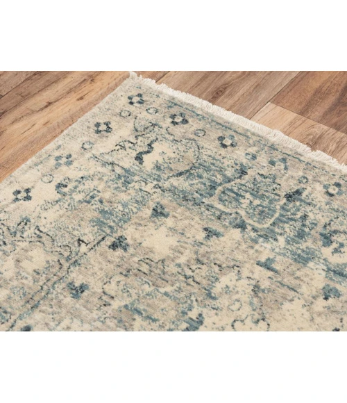 Rugs Town Intrepid Beige/ Blue 010106 5 ft. X 8 ft. Rectangle Rug
