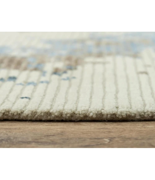 Rugs Town Noble Beige/ Blue 011113 8 ft. X 10 ft. Rectangle Rug