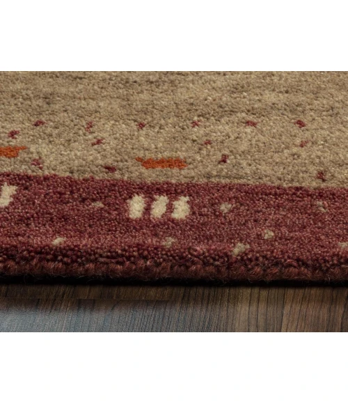 Rugs Town Desert Maroon 012002 2 ft. 6 in. X 8 ft. Rectangle Rug