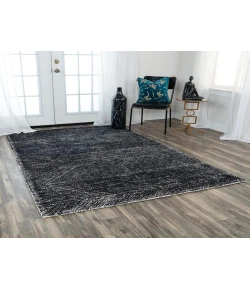 Rugs Town Trace Black 014101 7 ft. 6 in. X 9 ft. 6 in. Rectangle Rug