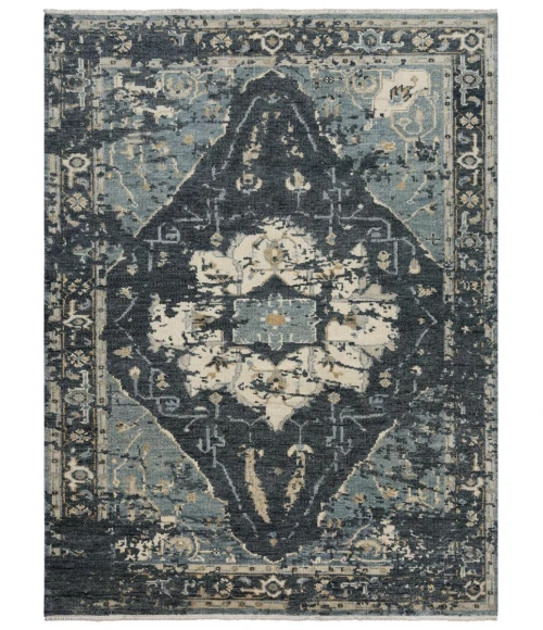 Rugs Town Abby Dark Blue 016107 6 ft. X 9 ft. Rectangle Rug