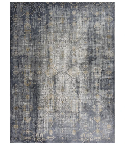 Rugs Town Spring Charcoal 018103 3 ft. 11 in. X 5 ft. 6 in. Rectangle Rug