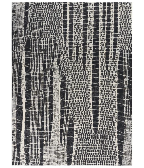 Rugs Town Spring Black 018104 7 ft. 10 in. X 9 ft. 10 in. Rectangle Rug