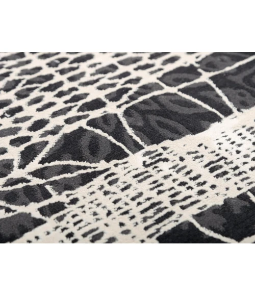 Rugs Town Spring Black 018104 2 ft. 7 in. X 9 ft. 6 in. Rectangle Rug