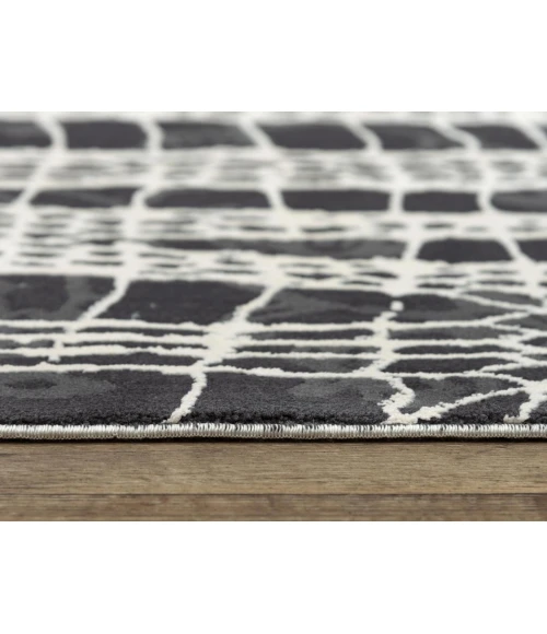 Rugs Town Spring Black 018104 2 ft. 7 in. X 9 ft. 6 in. Rectangle Rug