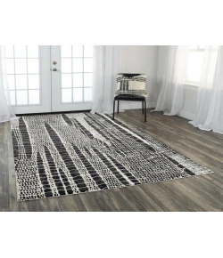 Rugs Town Spring Black 018104 2 ft. 7 in. X 9 ft. 6 in. Rectangle Rug