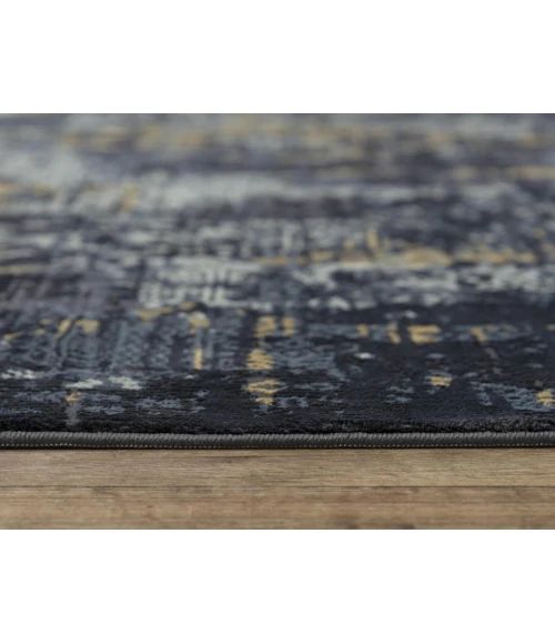 Rugs Town Spring Black 018106 2 ft. 7 in. X 9 ft. 6 in. Rectangle Rug