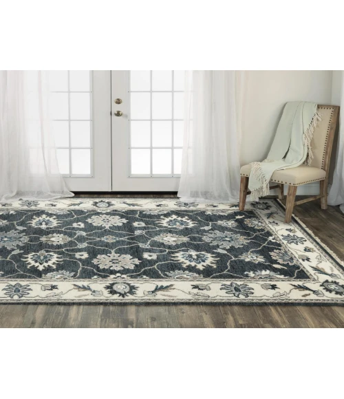 Rugs Town Mila Charcoal 027107 8 ft. X 10 ft. Rectangle Rug