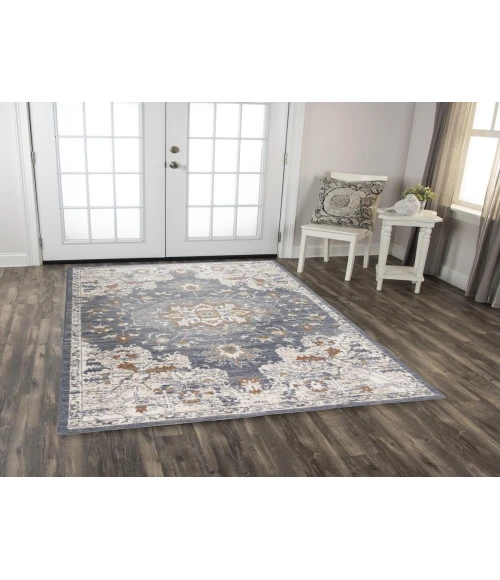 Rugs Town Sage Blue 118105 2 ft. 6 in. X 8 ft. Rectangle Rug