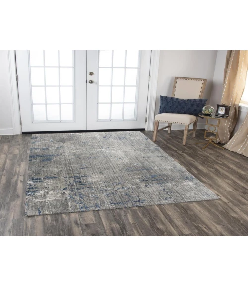 Rugs Town Cara Grey/ Blue 120735 8 ft. X 10 ft. Rectangle Rug
