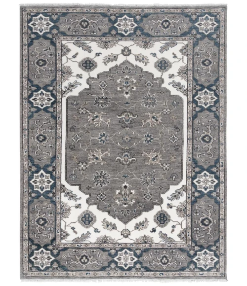 Rugs Town Greek Grey/ Ivory 122755 6 ft. X 9 ft. Rectangle Rug