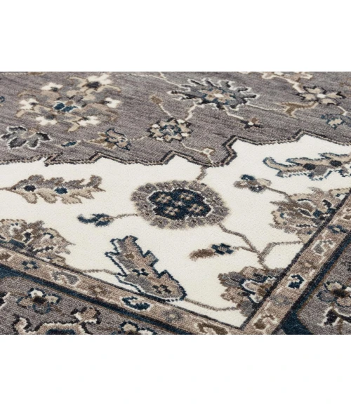 Rugs Town Greek Grey/ Ivory 122755 6 ft. X 9 ft. Rectangle Rug