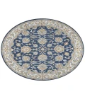 Rugs Town Crypt Blue CY1004 8 ft. X 8 ft. Round Rug