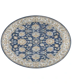 Rugs Town Crypt Blue CY1004 8 ft. X 8 ft. Round Rug