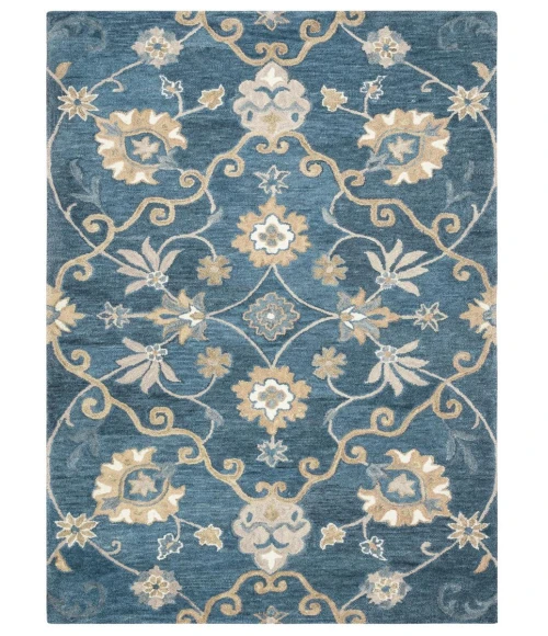 Rugs Town Napoli Blue NP1003 6 ft. 6 in. X 9 ft. 6 in. Rectangle Rug