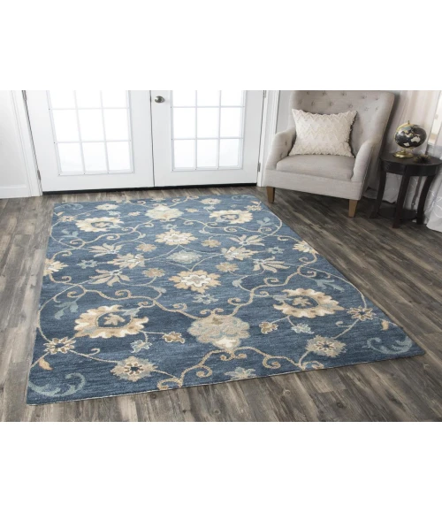 Rugs Town Napoli Blue NP1003 2 ft. 6 in. X 10 ft. Rectangle Rug
