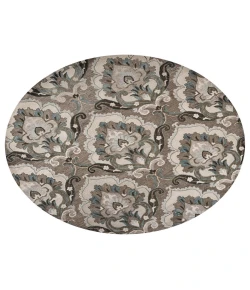 Rugs Town Napoli Brown NP1004 10 ft. X 10 ft. Round Rug