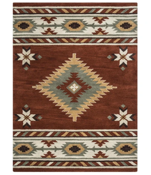 Rugs Town Ryder Rust RY1000 8 ft. X 10 ft. Rectangle Rug