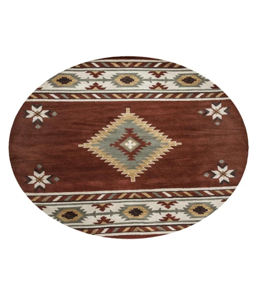 Rugs Town Ryder Rust RY1000 10 ft. X 10 ft. Round Rug