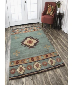 Rugs Town Ryder Grey Blue RY1003 8 ft. X 8 ft. Round Rug