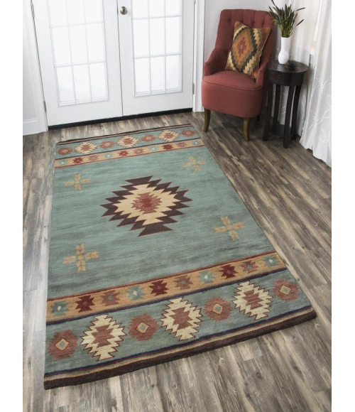Rugs Town Ryder Grey Blue RY1003 10 ft. X 10 ft. Round Rug