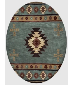 Rugs Town Ryder Grey Blue RY1003 8 ft. X 8 ft. Round Rug