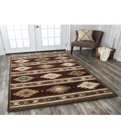 Rugs Town Ryder Burgundy RY1005 8 ft. X 8 ft. Round Rug