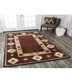 Rugs Town Ryder Burgundy RY1006 8 ft. X 8 ft. Round Rug