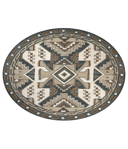 Rugs Town Ryder Grey RY1009 8 ft. X 8 ft. Round Rug