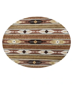 Rugs Town Ryder Rust RY1016 8 ft. X 8 ft. Round Rug