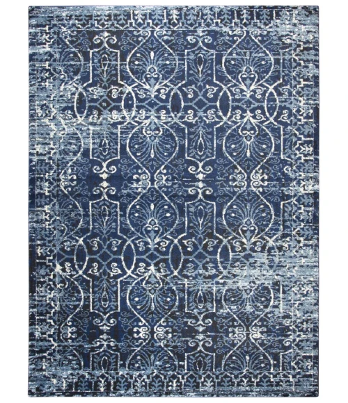 Rugs Town Swagger Dark Blue SW1003 6 ft. 7 in. X 9 ft. 6 in. Rectangle Rug