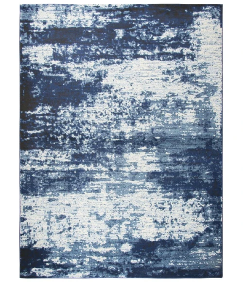 Rugs Town Swagger Blue/ Ivory SW1016 6 ft. 7 in. X 9 ft. 6 in. Rectangle Rug