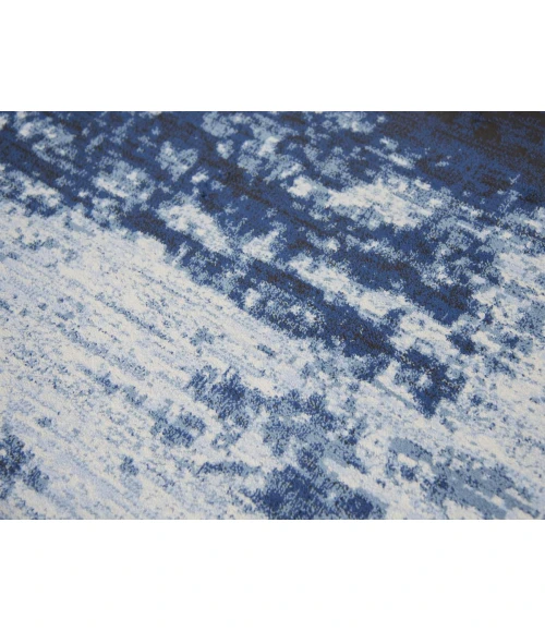 Rugs Town Swagger Blue/ Ivory SW1016 6 ft. 7 in. X 9 ft. 6 in. Rectangle Rug