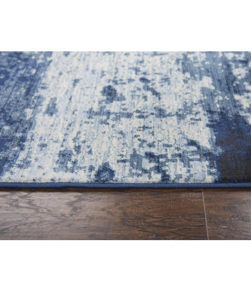 Rugs Town Swagger Blue/ Ivory SW1016 6 ft. 7 in. X 9 ft. 6 in. Rectangle Rug