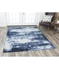 Rugs Town Swagger Blue/ Ivory SW1016 6 ft. 7 in. X 9 ft. 6 in. Rectangle Rug
