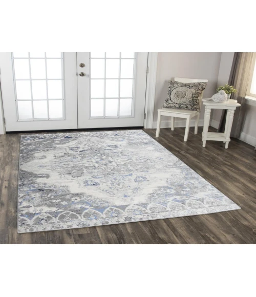 Rugs Town Tapestry Light Grey TPR103 2 ft. 6 in. X 7 ft. 3 in. Rectangle Rug