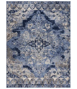 Rugs Town Tapestry Dark Blue TPR105 2 ft. 6 in. X 7 ft. 3 in. Rectangle Rug