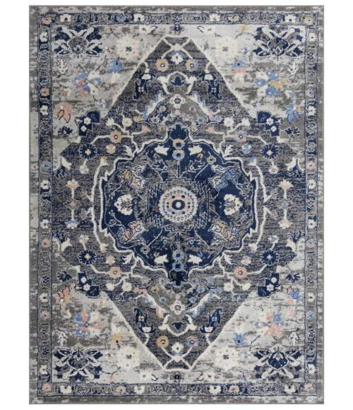 Rugs Town Tapestry Dark Grey TPR108 2 ft. 6 in. X 7 ft. 3 in. Rectangle Rug