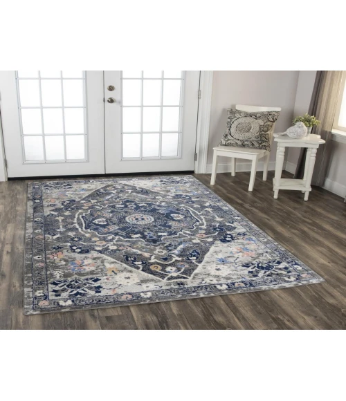 Rugs Town Tapestry Dark Grey TPR108 2 ft. 6 in. X 7 ft. 3 in. Rectangle Rug