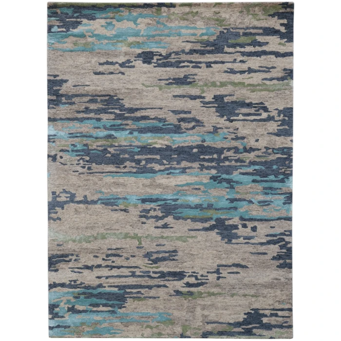 Amer Abstract Glencoe Sand Hand-tufted Wool Blend Area Rug 8'x10'