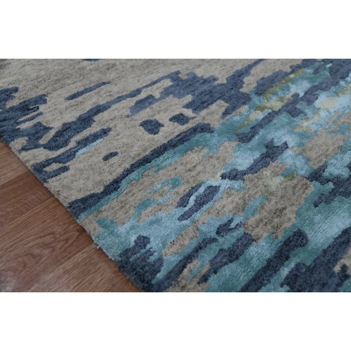 Amer Abstract Glencoe Sand Hand-tufted Wool Blend Area Rug 8'x10'
