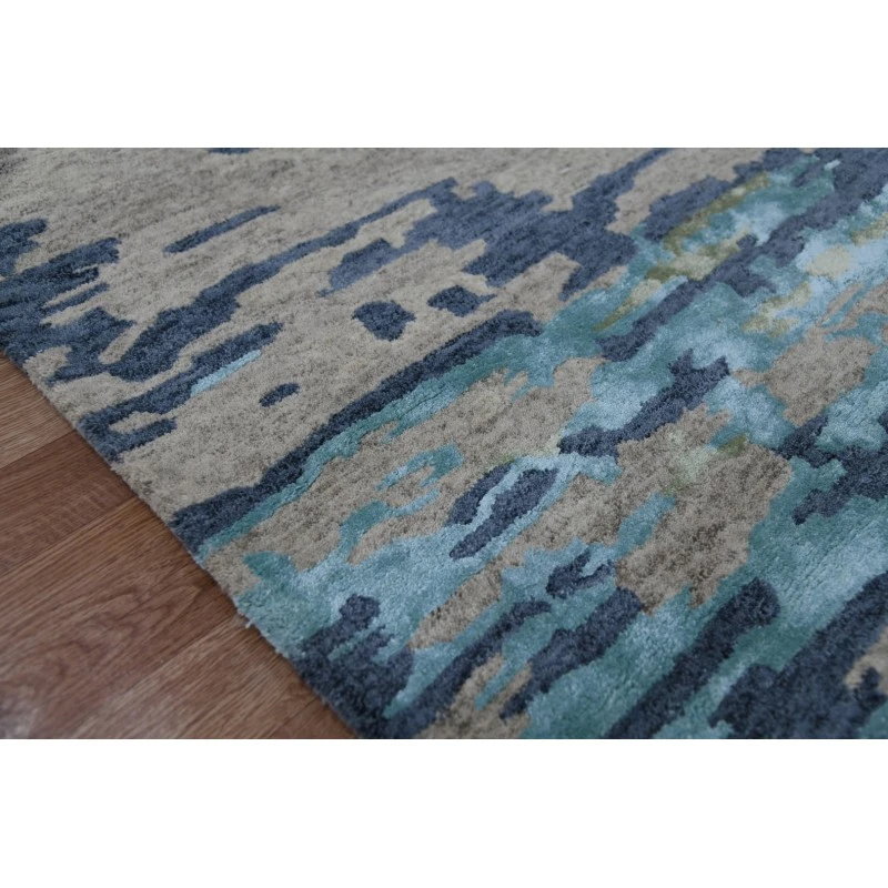 Amer Abstract Glencoe Sand Hand-tufted Wool Blend Area Rug 8'x10'