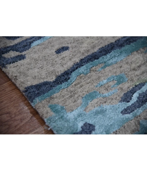 Amer Abstract Glencoe Sand Hand-tufted Wool Blend Area Rug 8'x10'