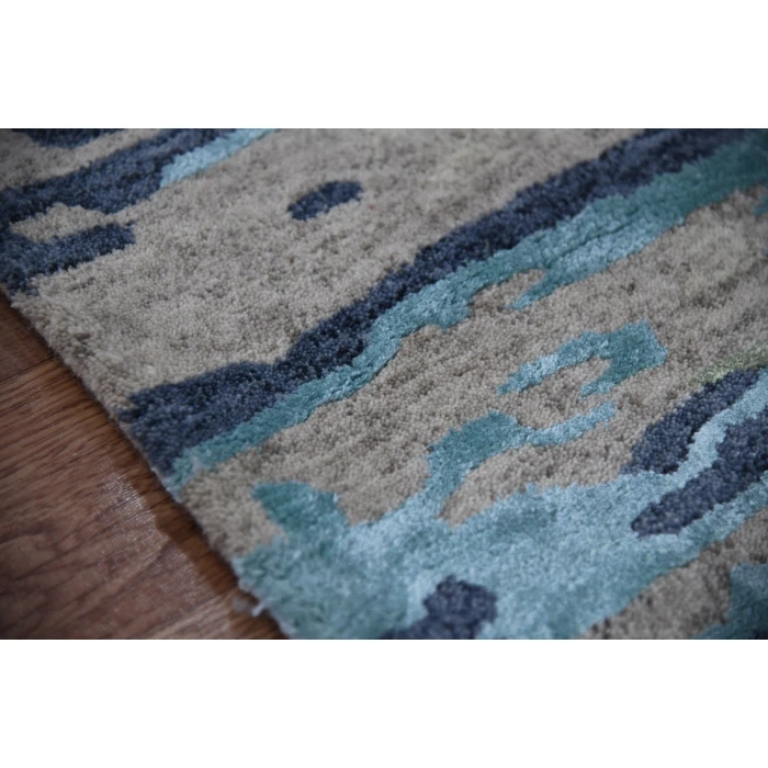 Amer Abstract Glencoe Sand Hand-tufted Wool Blend Area Rug 8'x10'