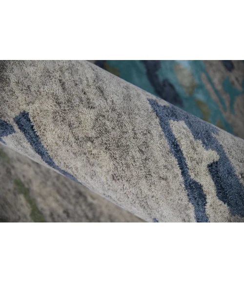 Amer Abstract Glencoe Sand Hand-tufted Wool Blend Area Rug 8'x10'