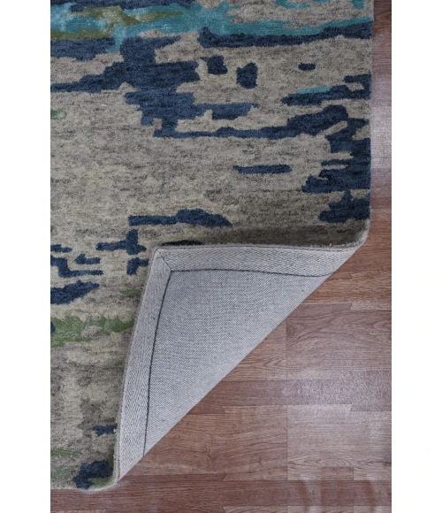 Amer Abstract Glencoe Sand Hand-tufted Wool Blend Area Rug 8'x10'