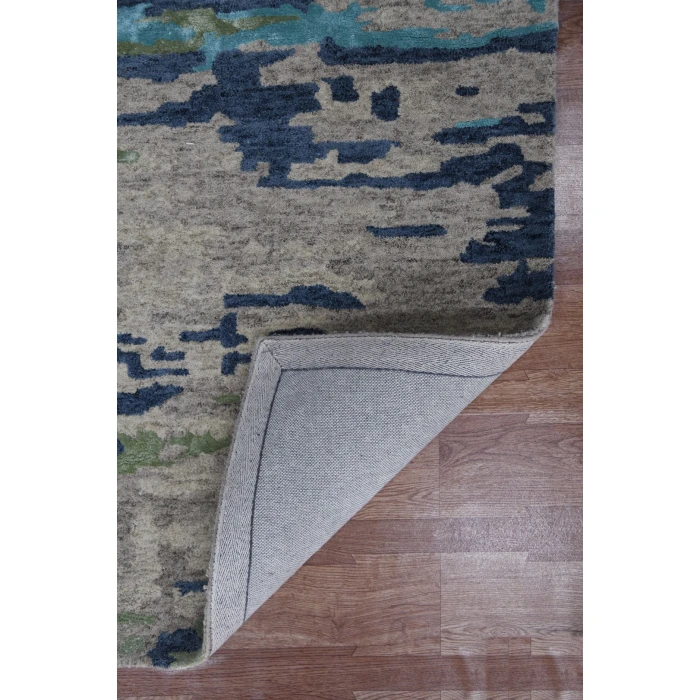 Amer Abstract Glencoe Sand Hand-tufted Wool Blend Area Rug 8'x10'