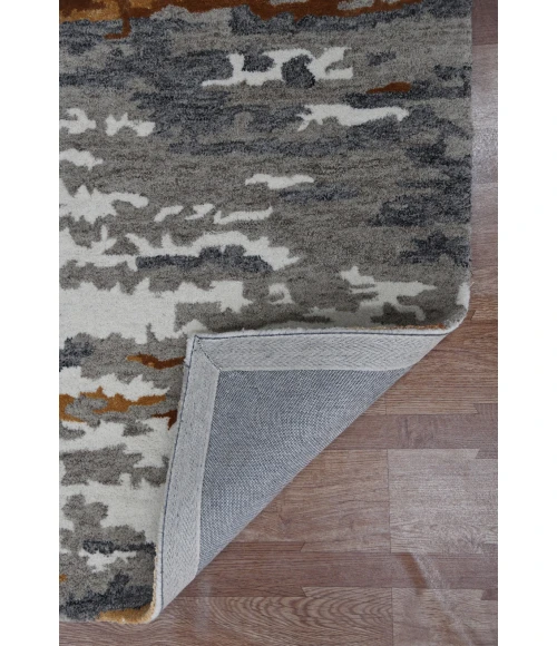 Amer Abstract Glencoe Orange Hand-tufted Wool Blend Area Rug 8'x10'