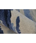 Amer Abstract Gunter Navy Hand-tufted Wool Blend Area Rug 5'x8'
