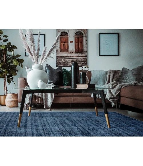 Amer Affinity Londyn Blue Sapphire Hand-Woven Viscose Area Rug 9' x 12'